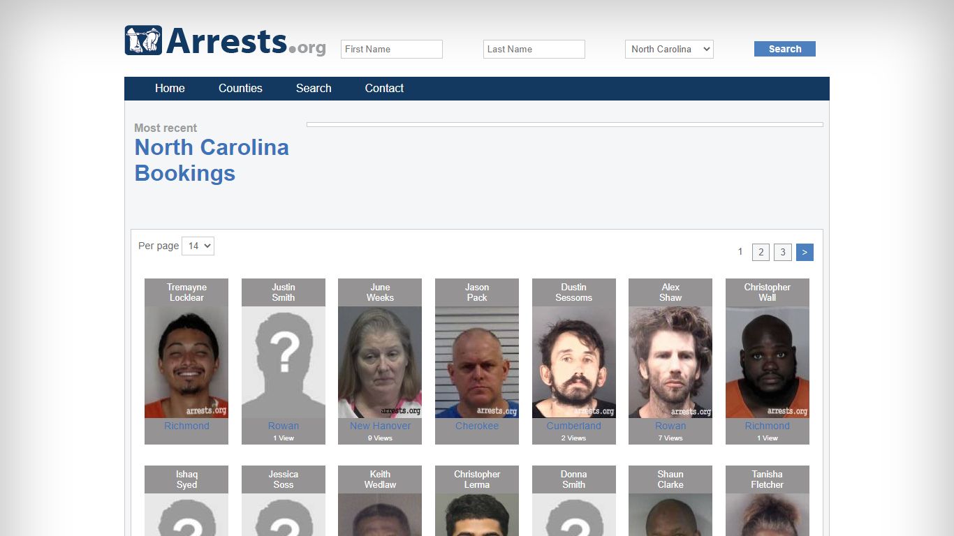 North Carolina Arrests and Inmate Search